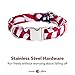 Lionet Paws Patriotic Dog Collar with Bowtie, 4th of July, Soft and Comfortable, Adjustable Collar for Small Dogs, Neck 10-16 inches
