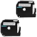 Molshine Compatible Label Tape Replacement for Brother M-K231 Black on White (0.47inch 1/2inch 12mm) 2 Pack
