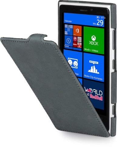 StilGut UltraSlim, Genuine Leather Case for Nokia Lumia 920, Old Style Ocean Blue