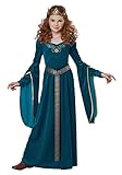 Royal Blue Medieval Princess Kids Costume