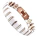 HiTreasure Rose Gold Tungsten Ceramic Magnetic Therapy Bracelet for Arthritis Pain Men Women