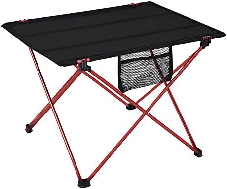 LURAD Folding Picnic Table Outdoor Camping Aluminum Roll Up Table Lightweight Flat Portable Table for Picnic, Camping, Fishing, Backpacking, Garden BBQ