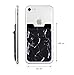 Cell Phone Card Holder, Stick on Wallet for Back of Phone, 3M Adhesive Ultra Slim Phone Pocket ID Credit Card Holder Sleeves Pouch Compatible iPhone, Samsung Galaxy, All Smartphones - 2Pack (Marble)