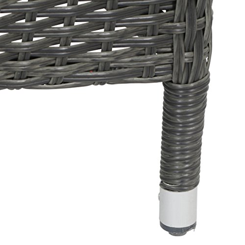 greemotion 128608 Rattansessel LAS Vegas - Hochlehner Gartenstuhl, Rückenlehne verstellbar, Grau/Anthrazit, 5.9 x 6.6 x 11 cm – Bild 8