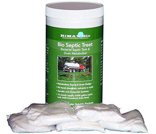 SEPTIC TANK SYSTEM TREATMENT (2yr Supply - 1500gal tank; HIGHLY CONCENTRATED). No Mess Flushable Packets (RiMAX BIO SEPTIC TREET)