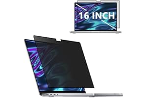 Halloive Privacy Screen MacBook pro 16 inch 2021,Removable Privacy Screen Filter for New MacBook Pro 16.2 inchs M1 Pro/Max (A2485),-Anti-Spy/Anti Fingerprint