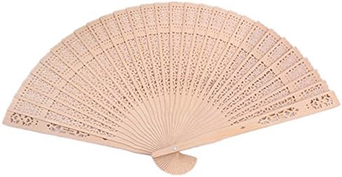 Star Heaven Chinese Fans Hollow-out Chinese Sandalwood Scented Wooden Openwork Folding Fan (12 PCS PER SET)
