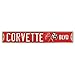 Open Road Brands Corvette Boulevard Tin Sign - 20x3.38 inches - Red - Wall Mount - Decorative Sign