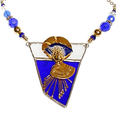 Amazon.com: Beaded Sun God Stained glass Necklace: Handmade
