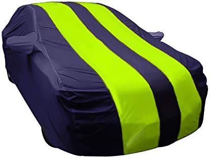 ARNV Branded Car Body Cover for Honda City Built Fabric, Comes with Pocket Mirror and Belt Blue & Yellow