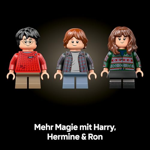 Harry Potter Stein der Weisen - Sammleredition - DIY Deko - Modellbau mit Miniatur Filmszenen - Hedwig Eulenfigur, 3 Minifiguren - Geschenk für Männer, Frauen und Fans - 76466