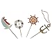 Bilipala 24Pcs Nautical Theme Cupcake Toppers Food Fruit Picks for Decoration