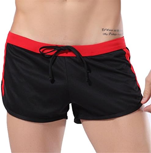 ApparelSales Mens Drawstring Swiming Trunks Boxer Brief Black Medium