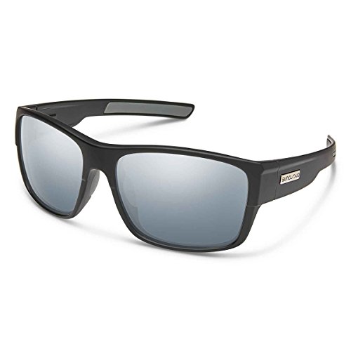 Suncloud Range Polarized Sunglasses, Matte Black, Silver Mirror