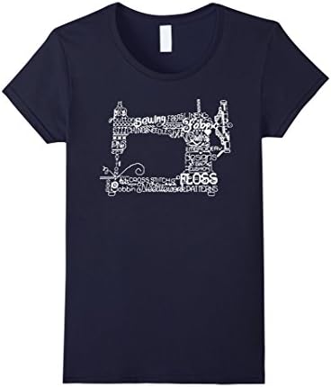 Womens Sewing Machine T shirt - T shirt Sewing Machine Medium Navy