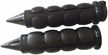 AlphaMoto 1" Black Motorcycle Handlebar Hand Grips For Harley Fat Boy Low Ride
