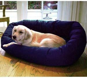 slatters be royal store Reversible Dual Ultra Soft Velvet Luxury Blue Color Sofa Bed PET Bed | Dog Bed | CAT Bed | Puppies Puppy Bed | Rabbit Bed (Size : Large) Product Dimension : 85 * 85 * 20 CM.