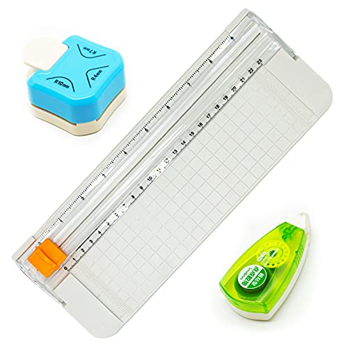 A4 Paper Cutter 12 Inch Paper Trimmer & 3IN1 Corner Rounder Punch Hole