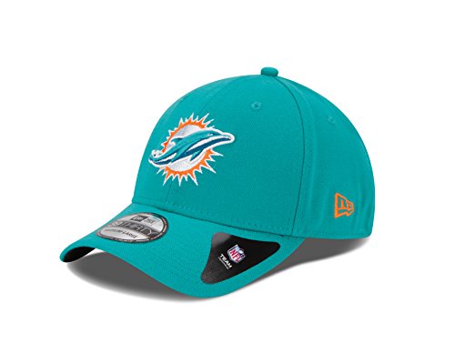 NFL Miami Dolphins Team Classic 39THIRTY Stretch Fit Cap, Small/Medium, Teal