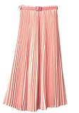 Women Pleated Retro Elastic WaistBand Belt Chiffon Maxi Long Full Skirt