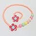 5 Colors Kids Girls Necklace and Bracelet set Butterfly Charm Fashion Party Favor Jewelry Pendant Necklace with Gift Box for children