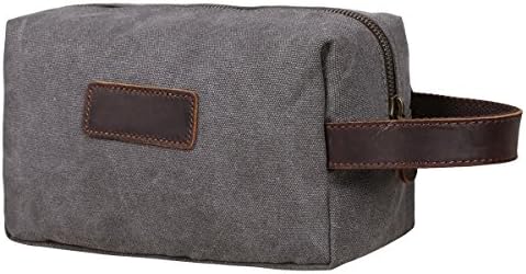 Canvas Travel Toiletry Organizer Shaving Dopp Kit Cosmetic Makeup Bag#204 (grey)