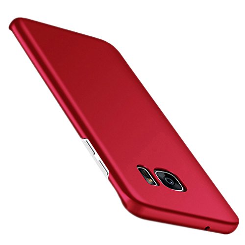 Hovisi PC Premium Matte Hard Case Cover for samsung galaxy s6 edge plus (red)