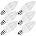 LOHAS C7 Light Bulb, E12 Candelabra Base LED Bulb, 1watt Mini Night Light LED Bulbs, Cool White 6000k, 110-130V Small Lights, Not-Dimmable 360 Beam Angle for Salt Lamp Bedroom Nursery, Pack of 6
