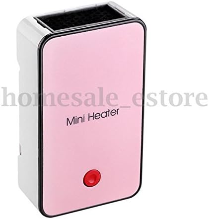 Portable Mini Handheld Electric Winter Heater Home Office Desktop Air Fan Warmer (Pink)
