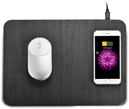 SmallSci Wireless Charger Mouse Pad Super Thin 5W Fast Charger for iPhone X /8 Plus /8 Samsung S7 /S8 /Note 8 (Black)