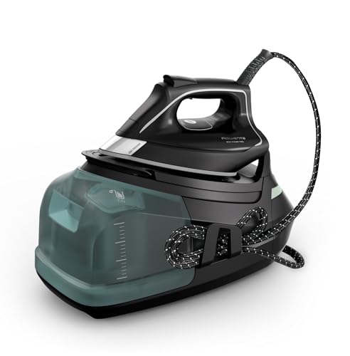 Rowenta Eco Steam Pro Ferro da Stiro a Vapore con Caldaia, Pressione Fino a 7.6 Bar, 2800W, 1.3 Litri, Colpo Vapore 460 g/min, Tecnologia Microsteam 400 HD Laser 3De, Sistema Anti-Calcare, DG9610