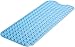 TIKE SMART Extra-Long Non-Slip Bathtub & Shower Mat 39”x16” (Smooth/Non-Textured Tubs Only) Safe, Clean, Machine-Washable, Superior Grip&Drainage, Vinyl, Transparent Light Blue