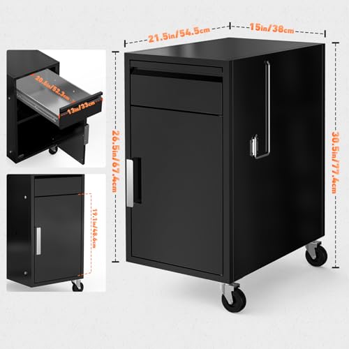 onlyfire Weber Genesis 2022 Series Gas BBQ Side Storage Cabinet | S/E/SPX/EPX-335/435 Built-in Gas Barbecue Storage Cart with Drawer and Kitchen Towel Holder
