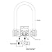 U Lock Heavy Duty Bike Lock Resettable Combination Lock for Gate Bicycle Motorbike Cabinets Electric Cars Dial Lock with 4 Digits No Keys 9 x 5.74 inches Black Anti Theft Password U Lock