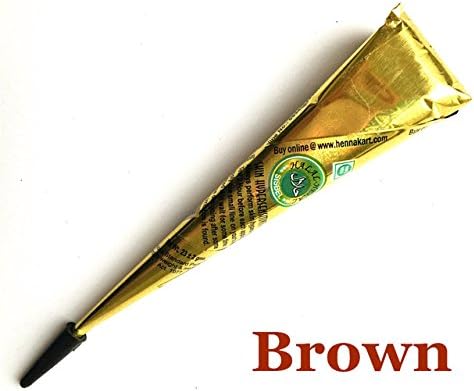 JUMOWA Henna Tattoo Temporary Tattoos Kit,1PCS Bottle Airbrush Body Art Inks Pigment Brown Henna Tattoo Boho Kit for Women,9 Color