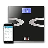 Digital Body Fat Scale - Best Smart Wireless - Weight - Bathroom - Body Composition Analyzer with iOS and Android App for Body Weight - Fat - Water - Bmi - Muscle Mass - 396lbs…