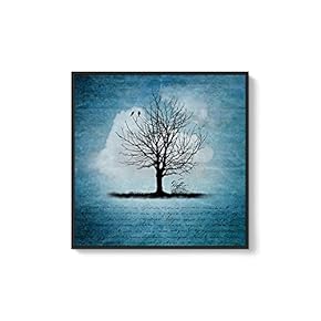 Framed Canvas Wall Art for Living Room, Bedroom Trees Canvas Prints for Home Decoration Ready to Hang - 16x16 inches
