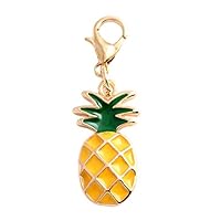 wsloftyGYd Enamel Pineapple Fruit Pendant Charms Clasp Handbag Key Ring Car Keychain