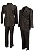 Allten Men's Cosplay Costume Dr Brown Pinstripe Suit Blazer Pants M