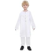 IBTOM CASTLE Robe for Boys Muslim Long Sleeve Thobe Abaya Saudi Arab Kaftan Islamic Zipper Arabic Dubai Dress With Pockets
