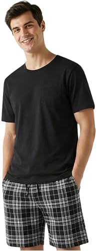 Pijama De Algodón Para Hombre - Conjunto Corto, Suave, Cómodo, Con Bolsillos Y Tallas S A XXL, Ideal Para Verano