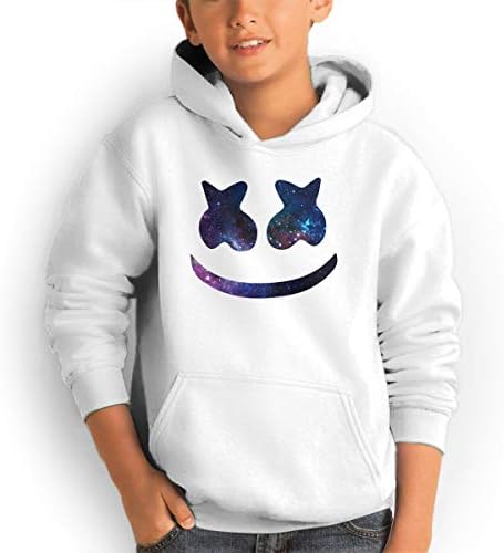 Don Washington Marshmello Face Galaxy Youth Hoodies Fashion Sweatshirts Pullover White