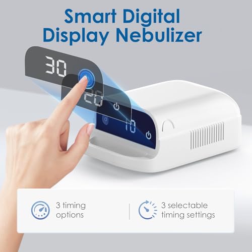Smart Digital Display Nebulizer for Adults and Children, NEUBULIZER for Home Use, OTC SPACER-0508-V2