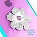 Case-Mate - Car Charms - Decorative Metal Plate + Car Vent Mount - White Flower