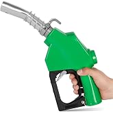 1" NPT Automatic Fuel Nozzle &amp; Hook, Diesel Gas Pump Handle, 19/16"(OD=30mm) Max Flow 30GPM, Fuel Transfer Pump Nozzle For Gasoline, Diesel, Biodiesel, Kerosene, Auto Shut Off 3-speed Latch
