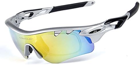 BBYY Polarized sports sunglasses men and women Cycling Glasses Comes with 5 interchangeable lenses Anti-UV Protection Safety goggles Used for Cycling fishing drive