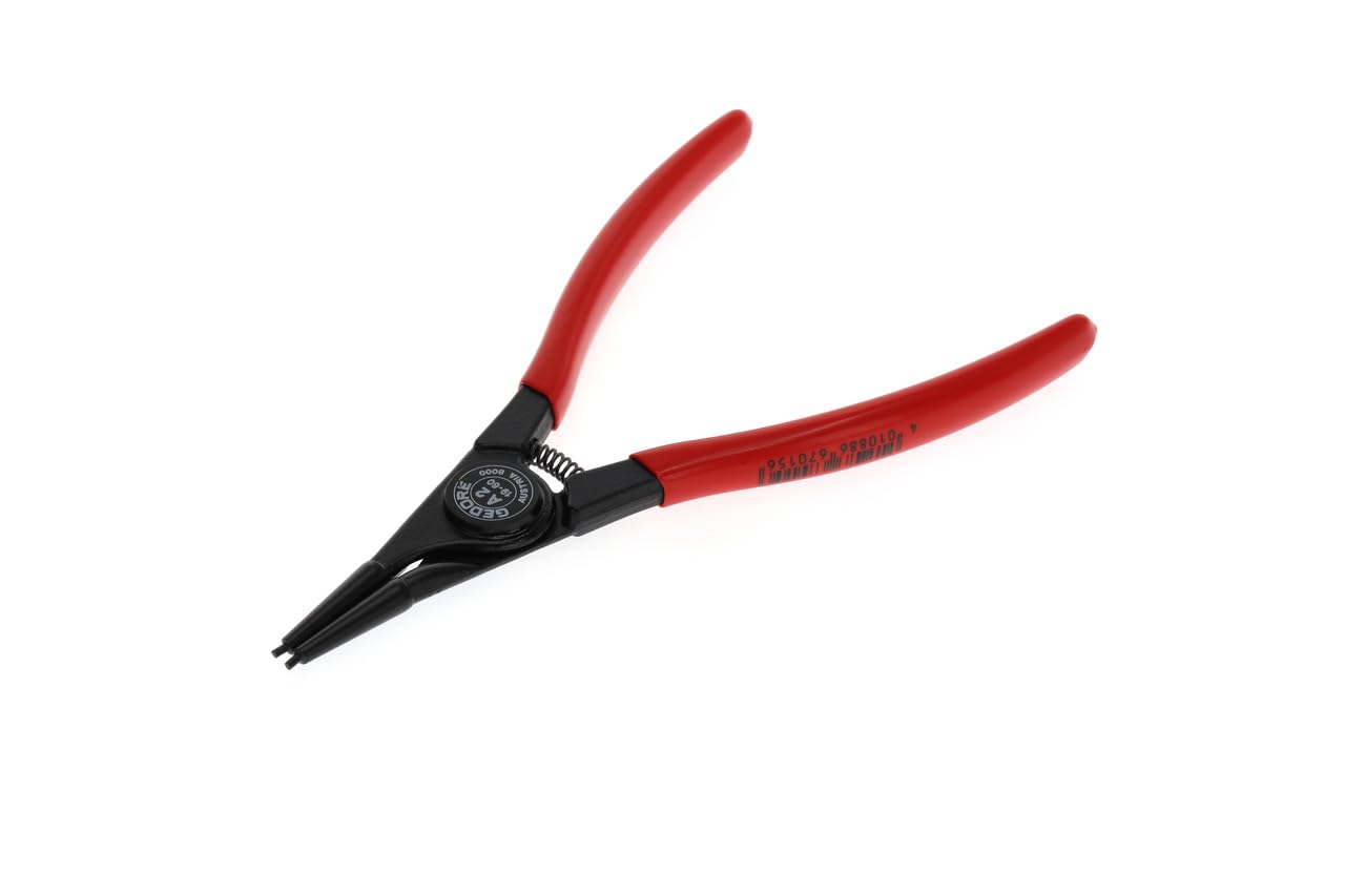 GEDORE Circlip Pliers for Outer circlips, with Opening Spring/Finger Protection, Straight Jaws, Tip Dia. 1.8 mm, 8000 A 2