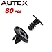PartsSquare 80pcs Auto Body Car Clips Front Fender Clip Retainer Nylon Bumper Fastener Rivet Push Type Fastener Clamps Replacement for Honda Acura Civec 91512-SX0-003