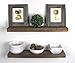SOLID RUSTICS Handmade Rustic Wood Floating Wall Shelves, Walnut, Set of 2, (24