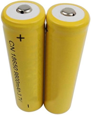 18650 Battery 3.7V 9800mAh Performance Li-ion Rechargeable Batteries Button Top Battery For Outdoor LED Flashlight Torch - Pack of 2